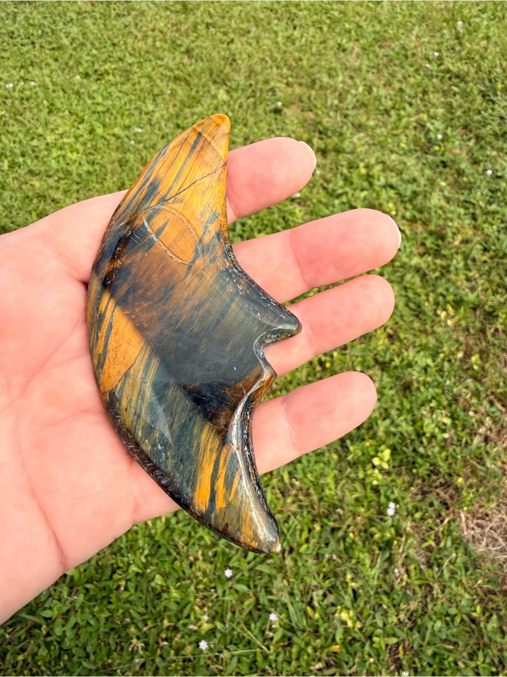 Tiger’s Eye Moon With Face